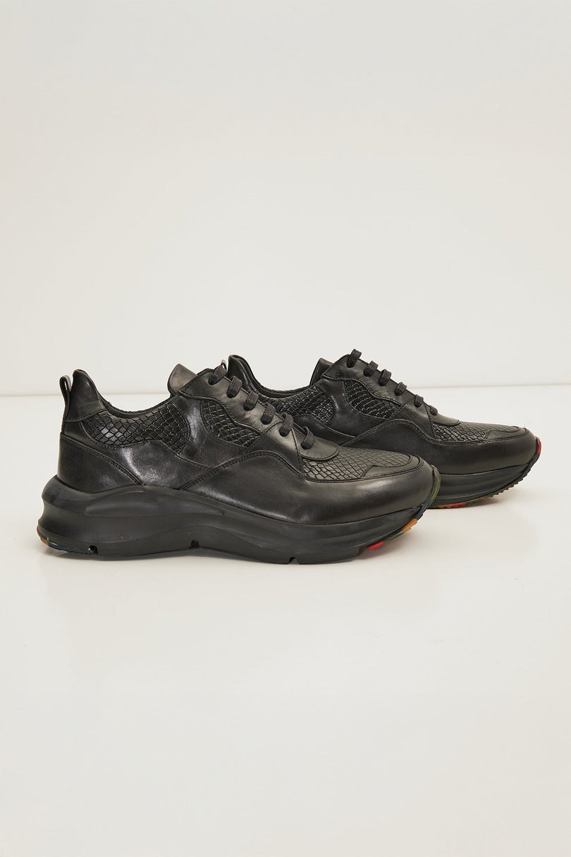 Exaggerated Sole Sneaker - Black - Ron Tomson