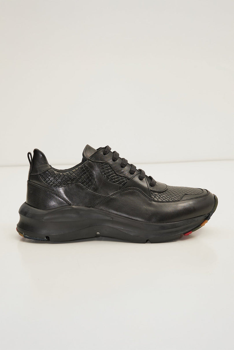 Exaggerated Sole Sneaker - Black - Ron Tomson