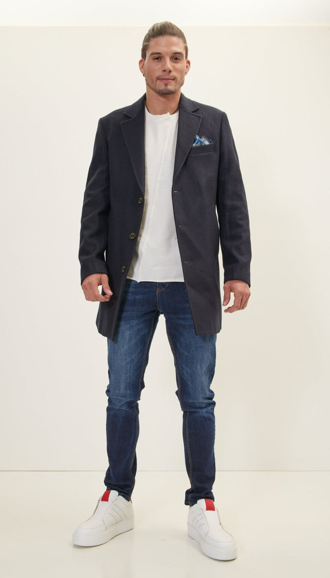 Faded Skinny Jeans - Dark Blue - Ron Tomson