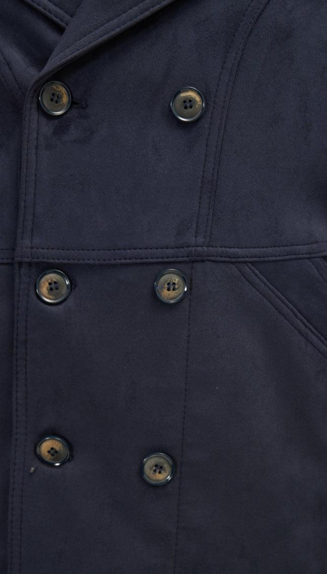 Faux Suede Bond Peacoat - Navy - Ron Tomson