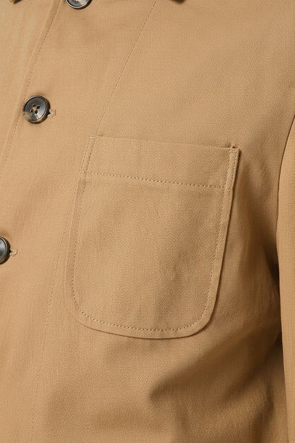 Fitted Canvas Jacket - Beige - Detail
