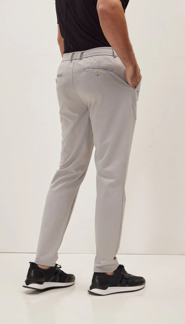 Fitted Casual Everyday Pants - Grey - Ron Tomson