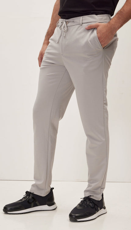 Fitted Casual Everyday Pants - Grey - Ron Tomson