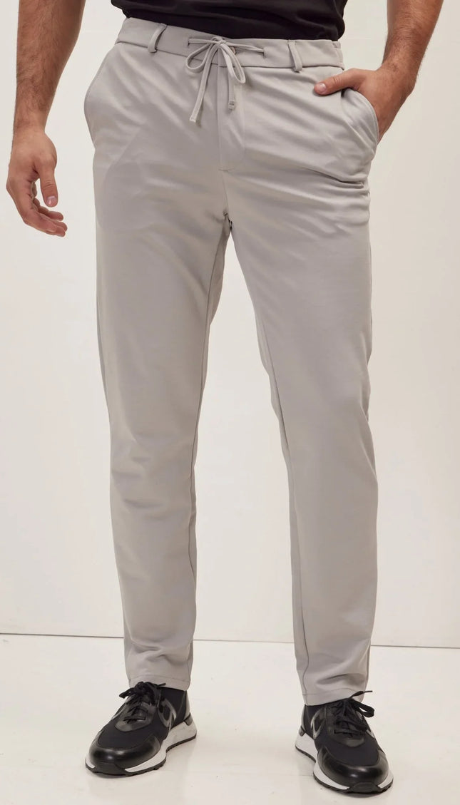 Fitted Casual Everyday Pants - Grey - Ron Tomson