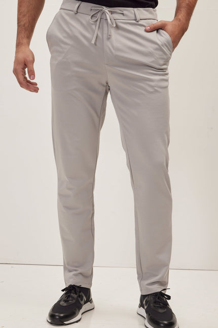 Fitted Casual Everyday Pants - Grey - Ron Tomson