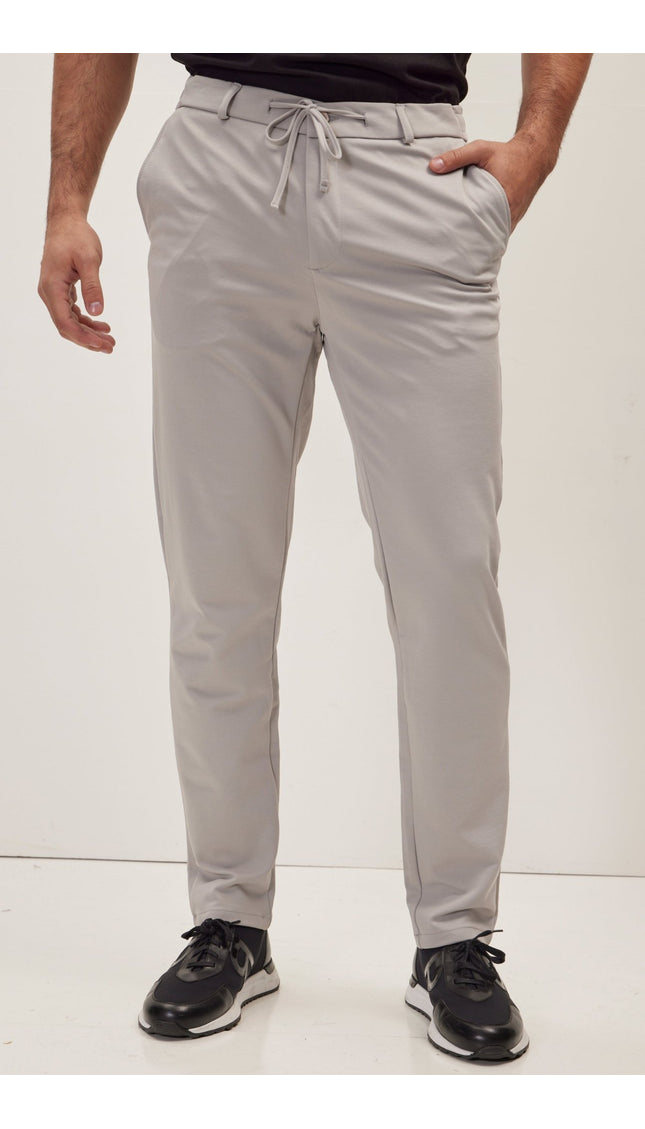 Fitted Casual Everyday Pants - Grey - Ron Tomson