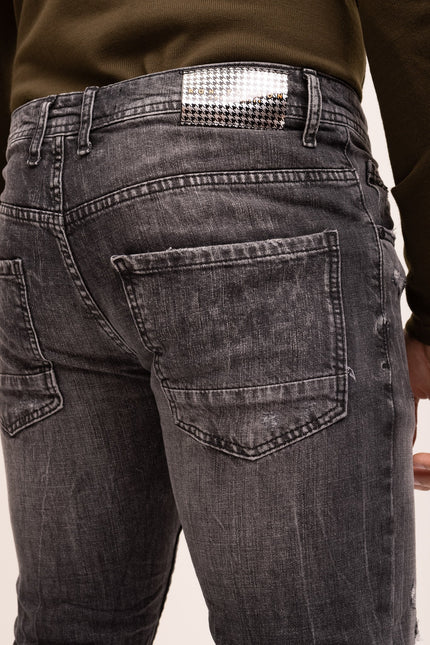 Fitted Cotton Money Jeans - Black - Ron Tomson