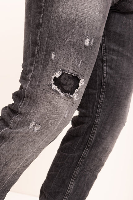 Fitted Cotton Money Jeans - Black - Ron Tomson