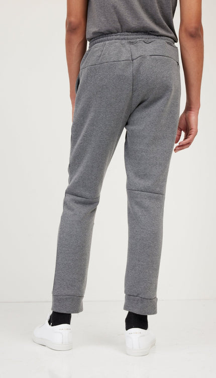 Fitted Drawstring Sweatpants - Anthracite - Ron Tomson