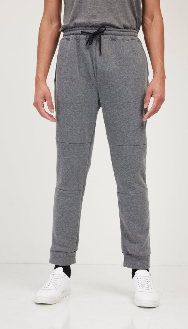 Fitted Drawstring Sweatpants - Anthracite - Ron Tomson