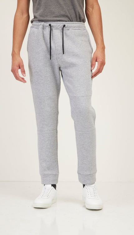 Fitted Drawstring Sweatpants - Grey - Ron Tomson