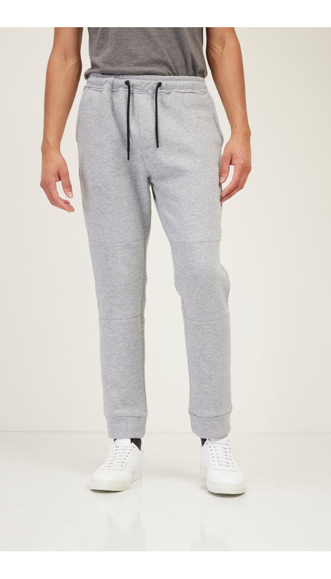 Fitted Drawstring Sweatpants - Grey - Ron Tomson