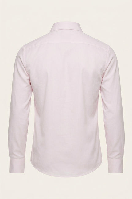 Fitted Dress Shirt - Light Pink - Back