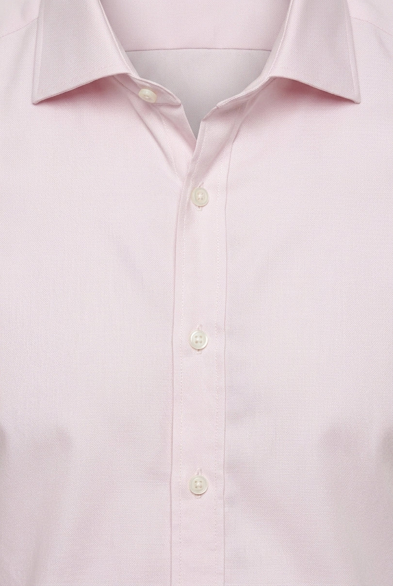 Fitted Dress Shirt - Light Pink - Detail