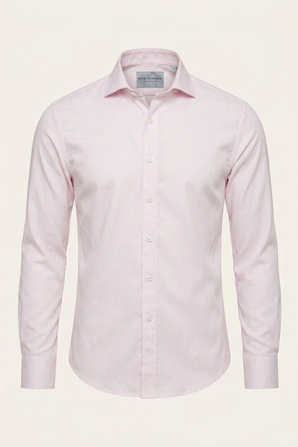 Fitted Dress Shirt - Light Pink - Front