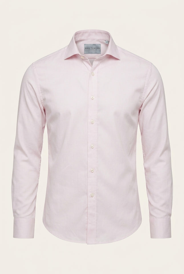 Fitted Dress Shirt - Light Pink - Front