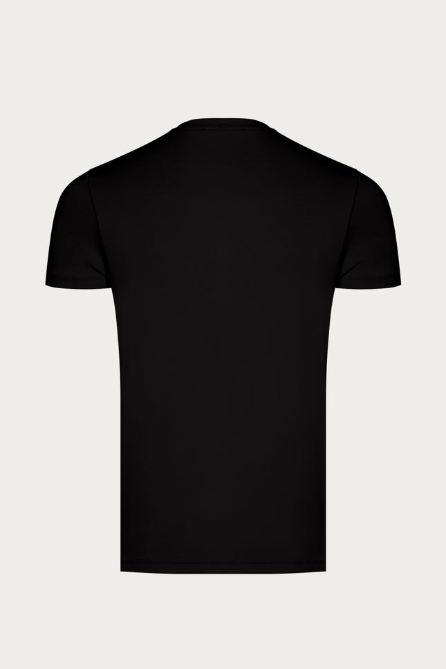 Fitted Lightweight Crew - Neck T-Shirt - Black - Ron Tomson