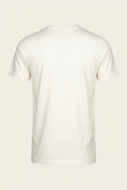 Fitted Lightweight Crew-Neck T-Shirt - Off-White - Back
