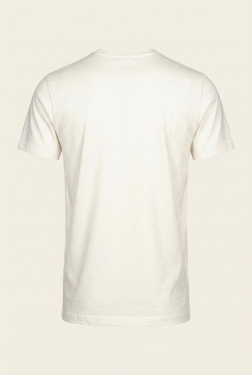 Fitted Lightweight Crew-Neck T-Shirt - Off-White - Back