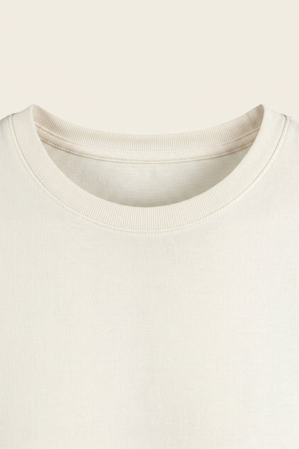Fitted Lightweight Crew-Neck T-Shirt - Off-White - Detail