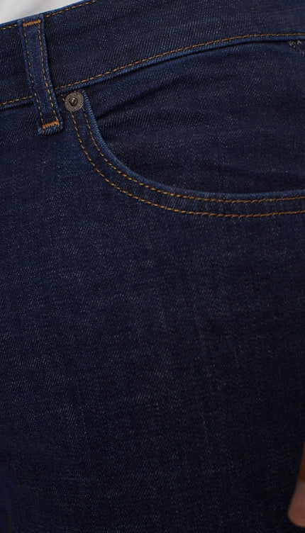 Fitted Tapered Jeans - Blue - Ron Tomson