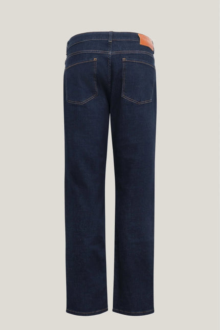 Fitted Tapered Jeans - Navy - Ron Tomson