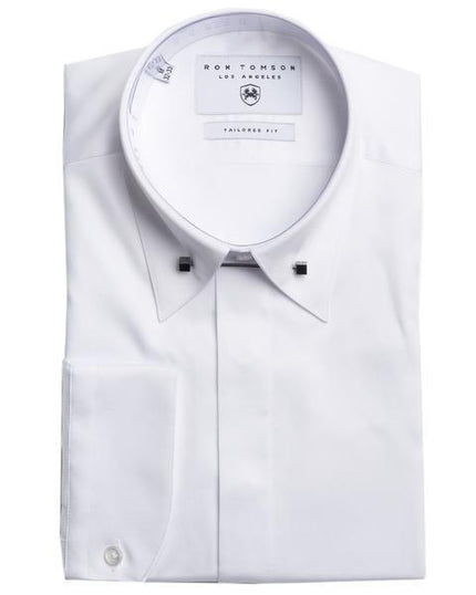 Fitted Tie Bar Shirt - Ron Tomson