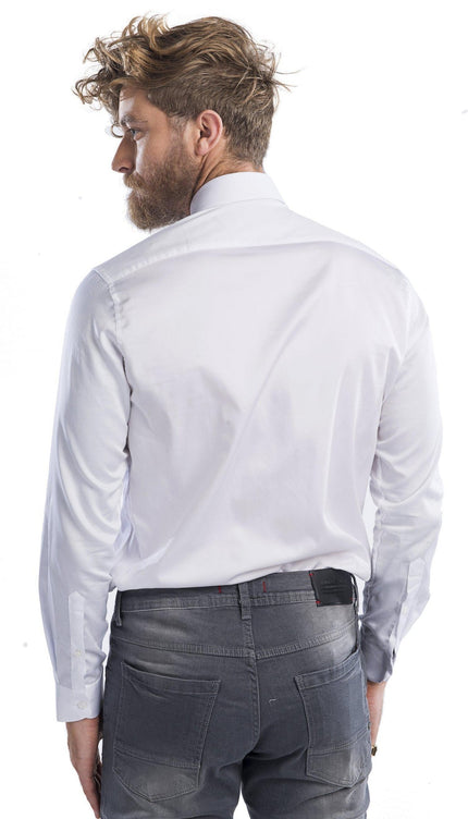 Fitted Tie Bar Shirt - Ron Tomson