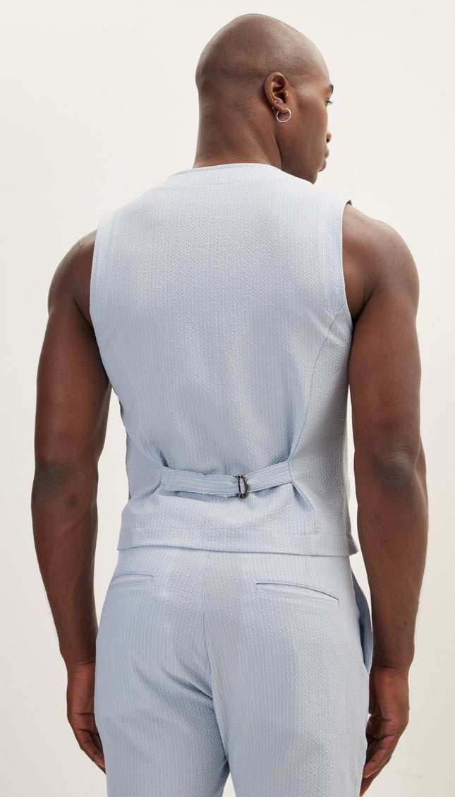 Five Button Blue Vest - Ron Tomson