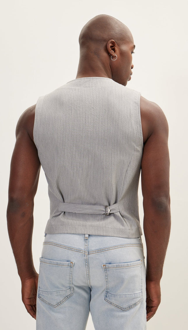Five Button Grey Vest - Ron Tomson