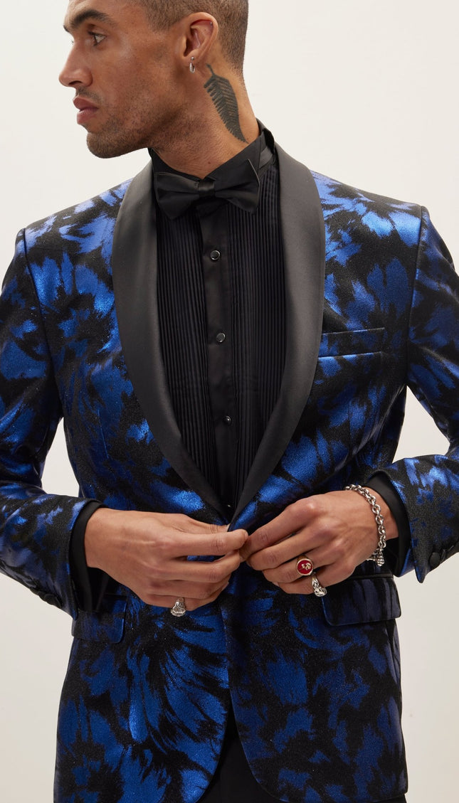 Foil Brush Strokes Shawl Lapel Tuxedo Jacket - Parliament - Ron Tomson