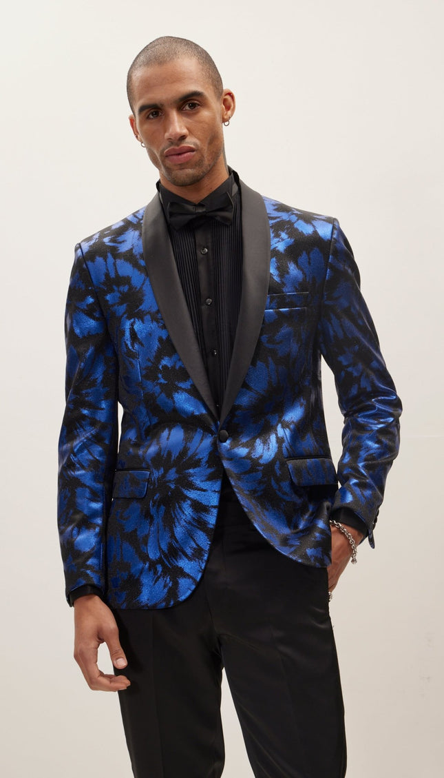 Foil Brush Strokes Shawl Lapel Tuxedo Jacket - Parliament - Ron Tomson