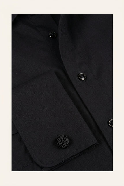 Pure Cotton Classic Collar Stud Button French Cuff Tuxedo Shirt