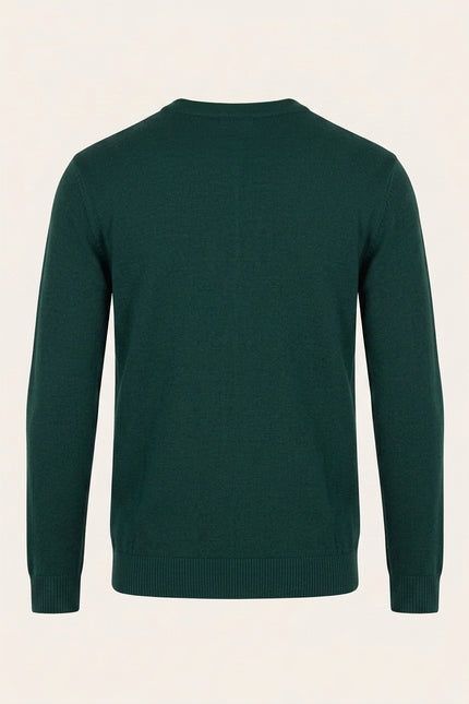 Full-Zip Cardigan - Green - Back