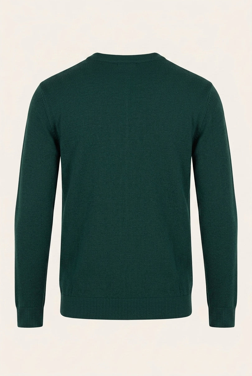 Full-Zip Cardigan - Green - Back
