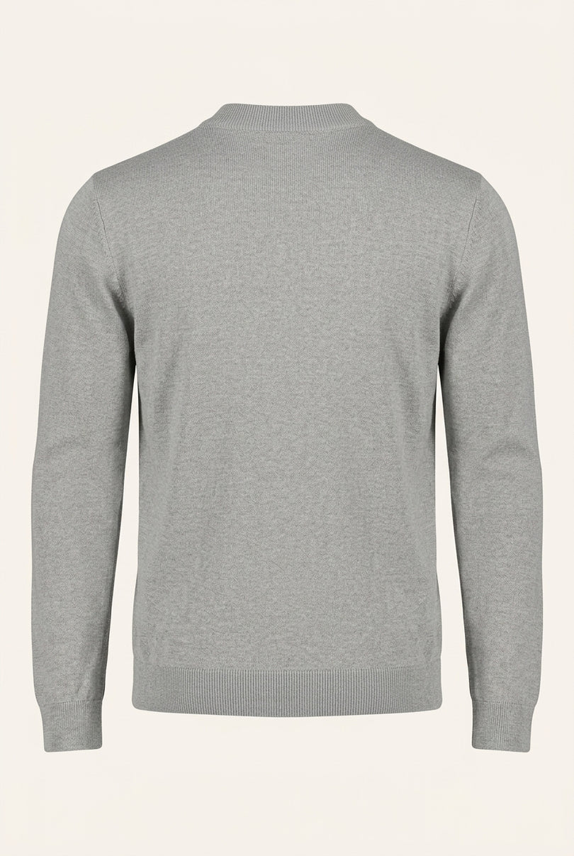 Full-Zip Cardigan - Grey - Back