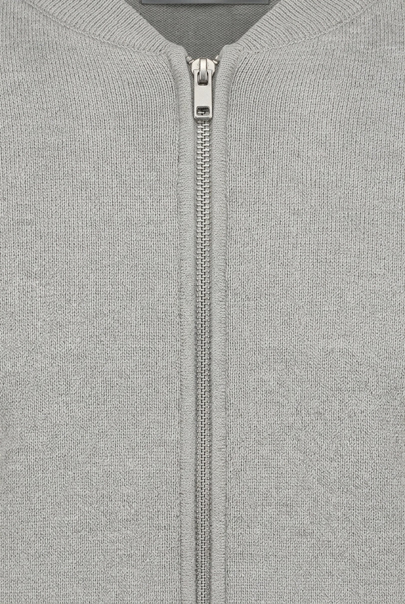 Full-Zip Cardigan - Grey - Detail