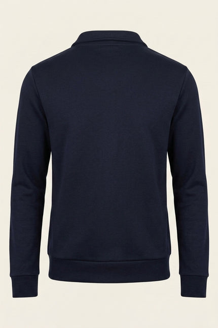 Full Zip Sweater - Navy - Back