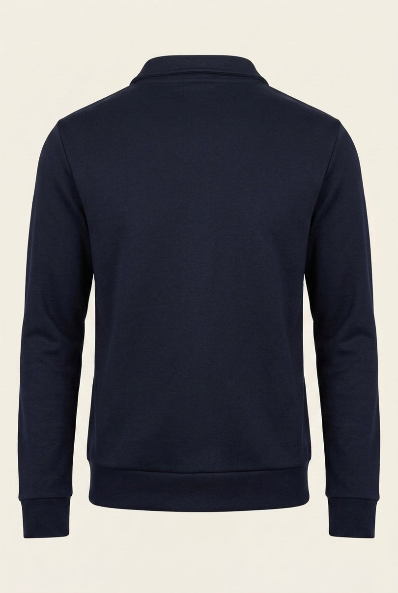 Full Zip Sweater - Navy - Back