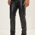 Genuine Lambskin Leather Pants - Black - Ron Tomson