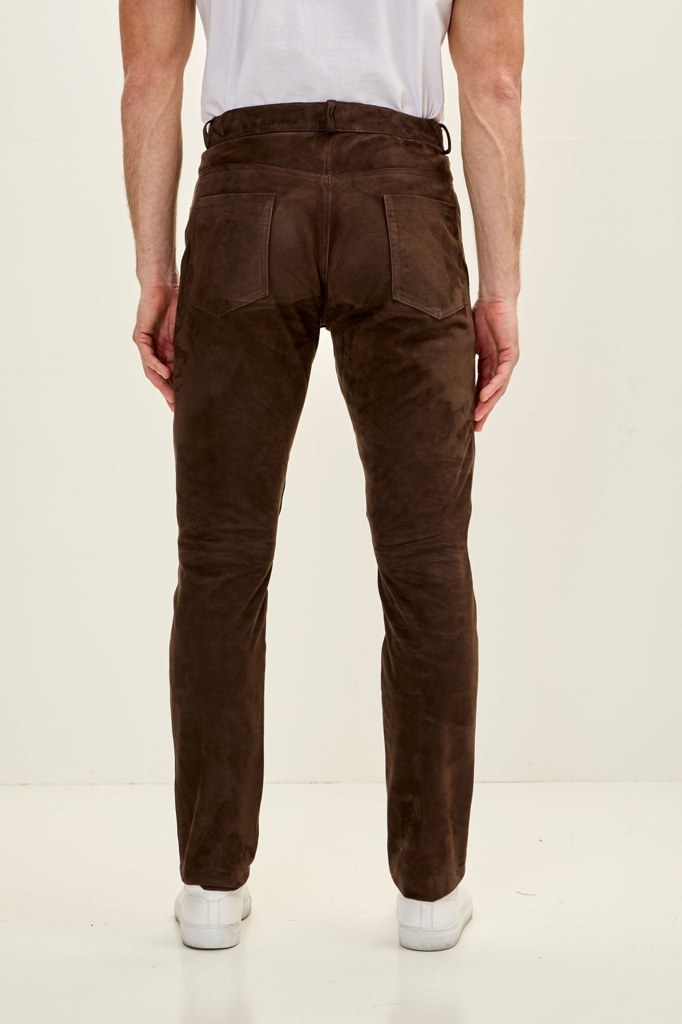 Lambskin Suede Pants - Chocolate Brown | Ron Tomson Chocolate Brown / Waist 42 Lambskin Suede Pants - Chocolate Brown | Ron Tomson Chocolate Brown / Waist 42