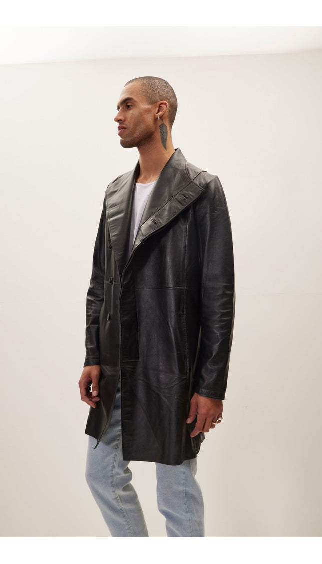 Genuine Leather Rebel Jacket - Black Black - Ron Tomson