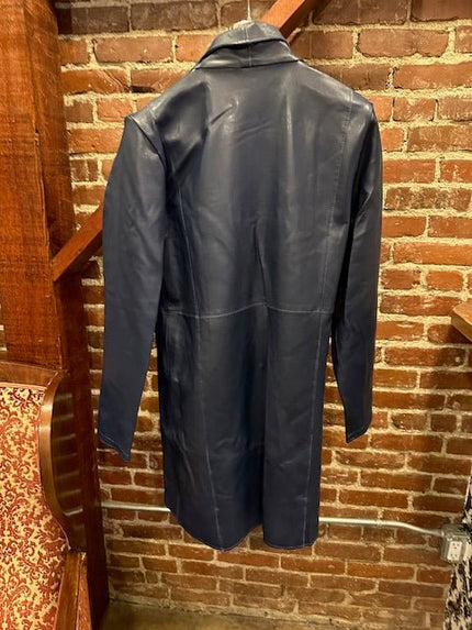 Genuine Leather Rebel Jacket - Navy Red - Ron Tomson