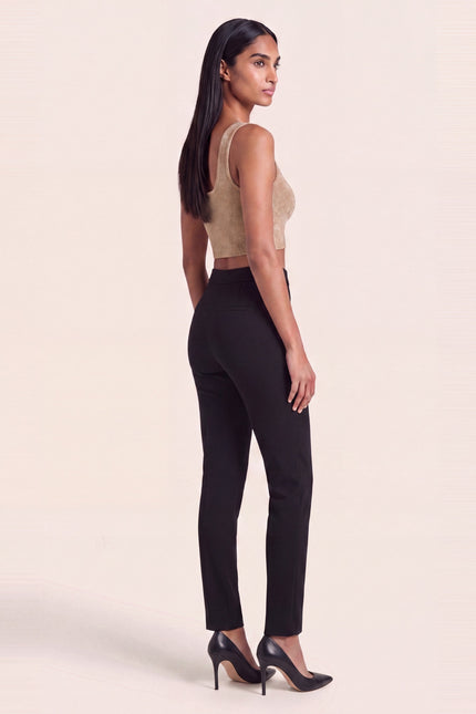 Glitter Cropped Tank Top - Beige - side view