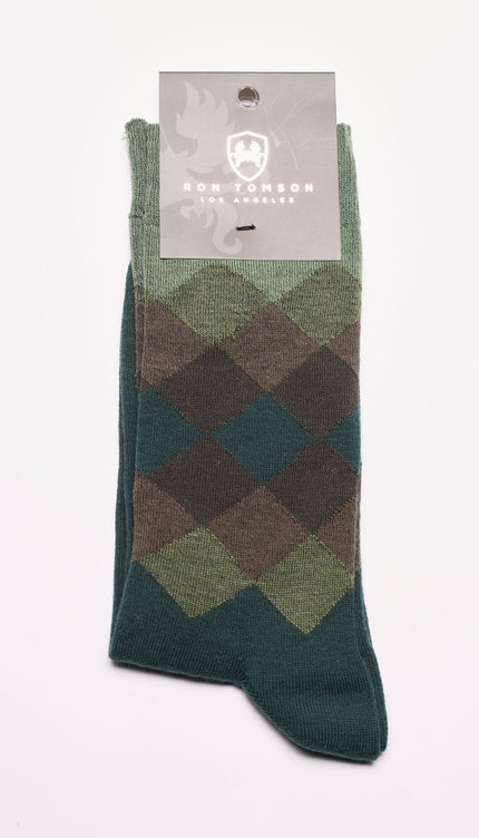 Green Patterned Sock - Ron Tomson
