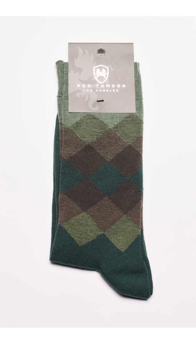 Green Patterned Sock - Ron Tomson