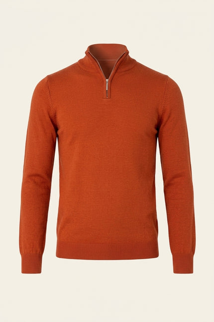Half Zip Sweater - Tile - Front