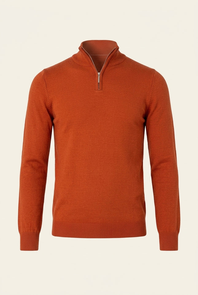 Half Zip Sweater - Tile - Front