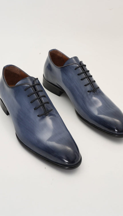 Hand Paint Patina Patent Leather Oxfords - Grey - Ron Tomson