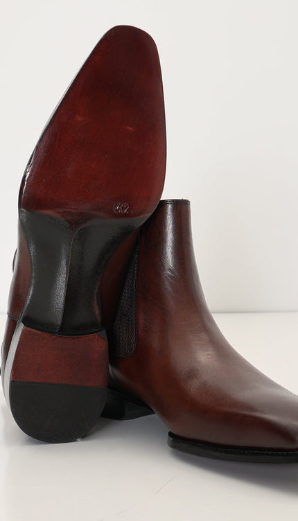 Handmade Leather Chelsea Boot - Brown - Ron Tomson